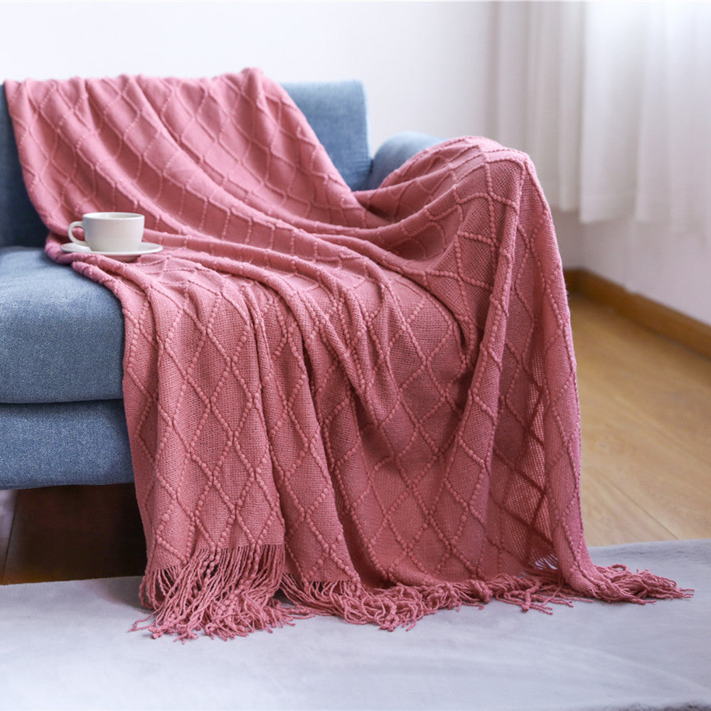 Cozy Knitted Throw Blanket