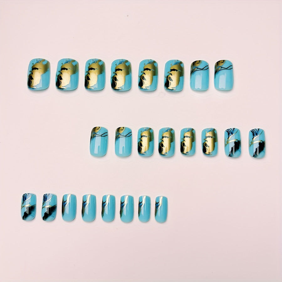 Artistic Marble Effect Nail Design Kalsten