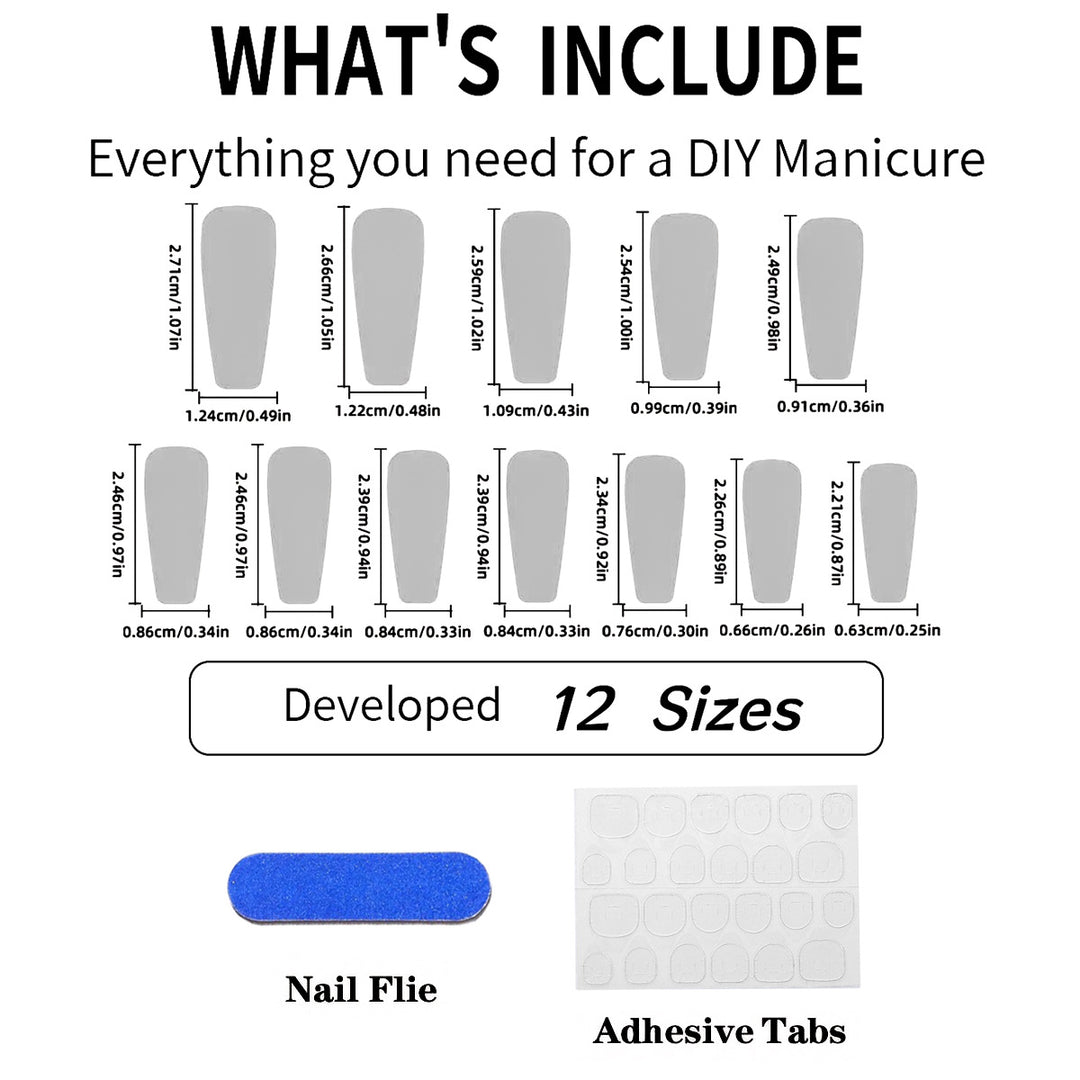 Artificial nails with unique geometric design Kalsten