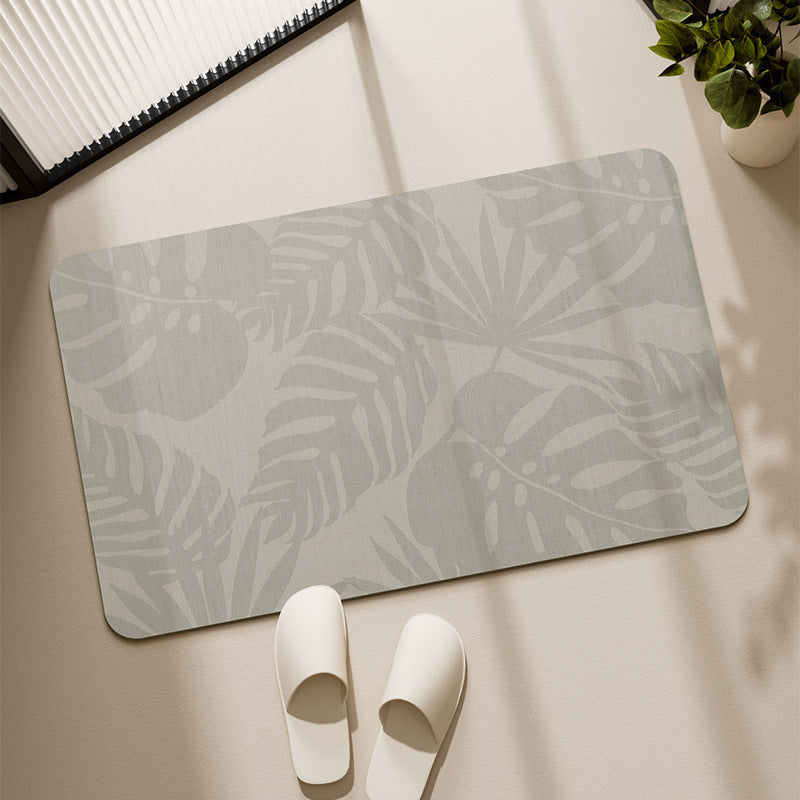 Modern Tropical Leaf Pattern Area Mat Kalsten