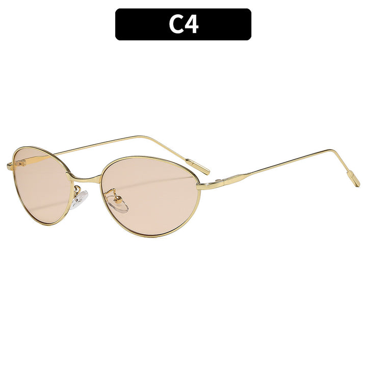 Elegant Oval Frame Sunglasses