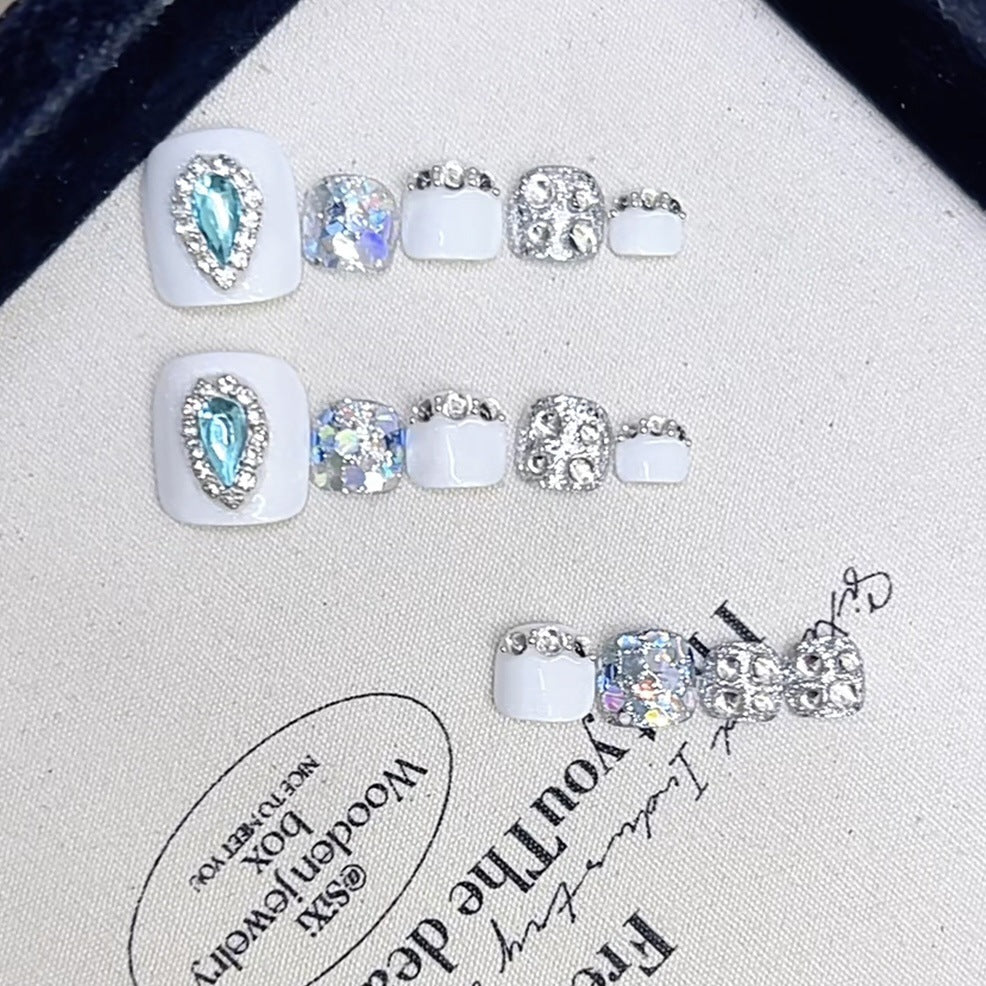 Rhinestone-Embellished Press-On Nail Set Kalsten
