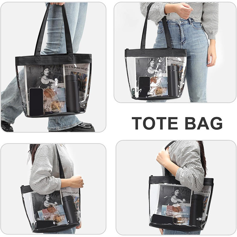 Transparent tote bag with removable interior compartment Kalsten