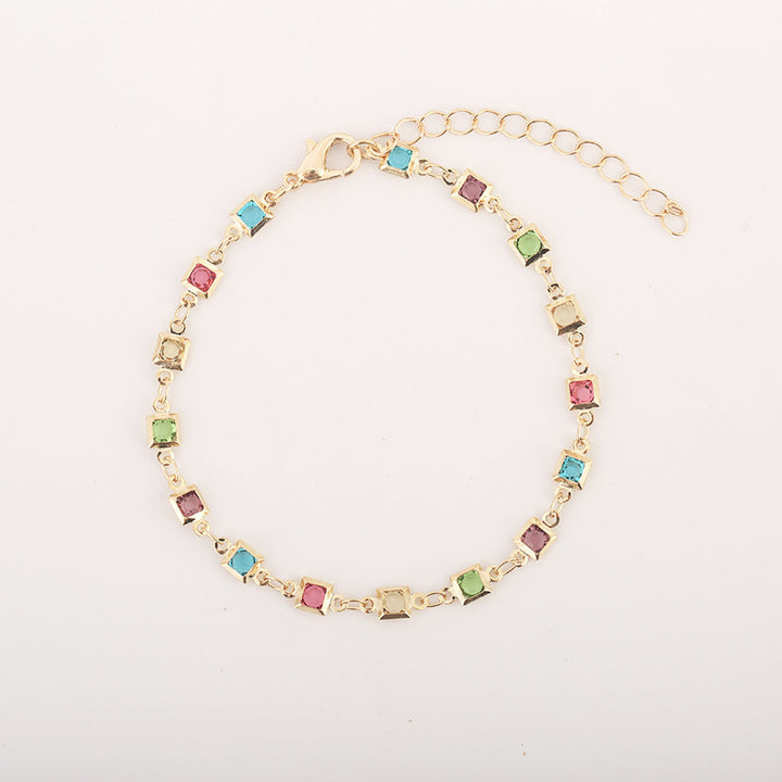 Colorful Gemstone Adjustable Bracelet Kalsten