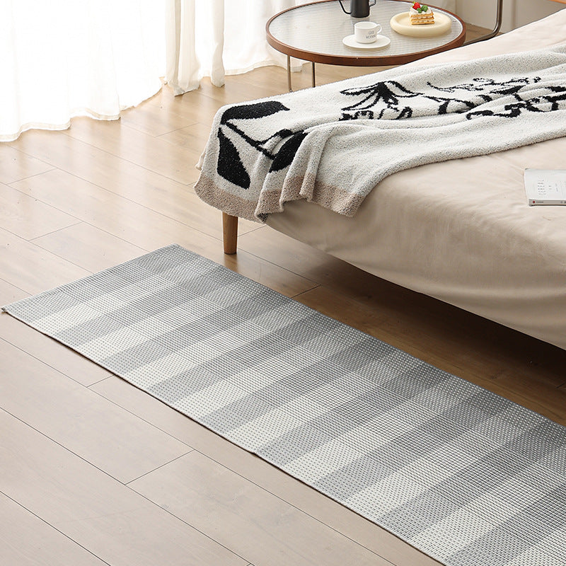 Flat woven bed runner and carpet runner with vibrant checked design Kalsten