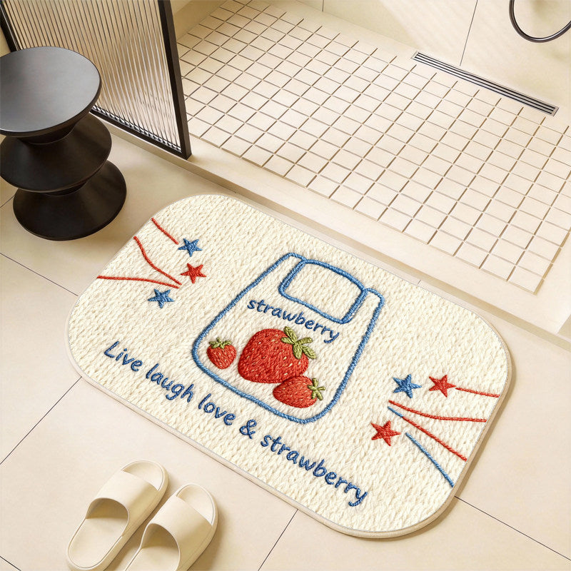 Whimsical Cat-Themed Bath Mat Kalsten