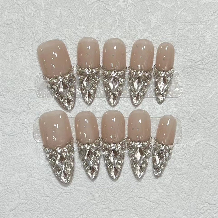 Rhinestone Stiletto Press-On Nail Set Kalsten