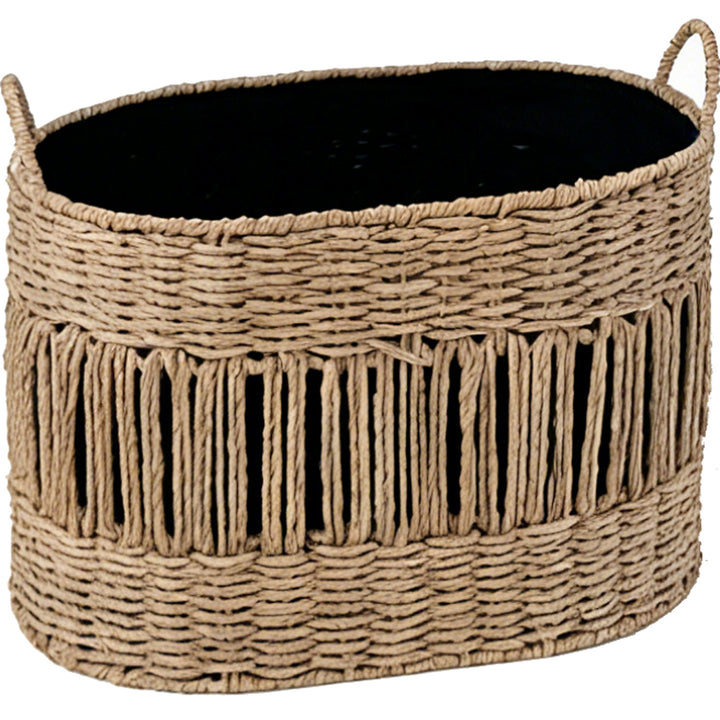 Storage basket with elegant fringe design Kalsten