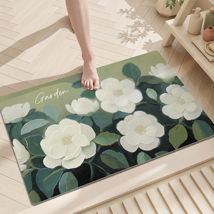 Women's Floral Non-Slip Bath Mat Kalsten