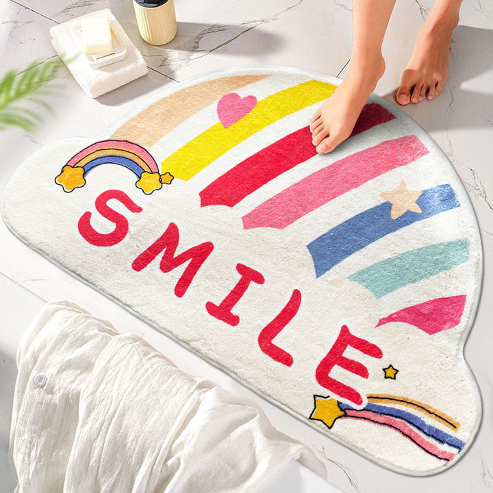 Rainbow-Themed Soft Bathroom Mat
