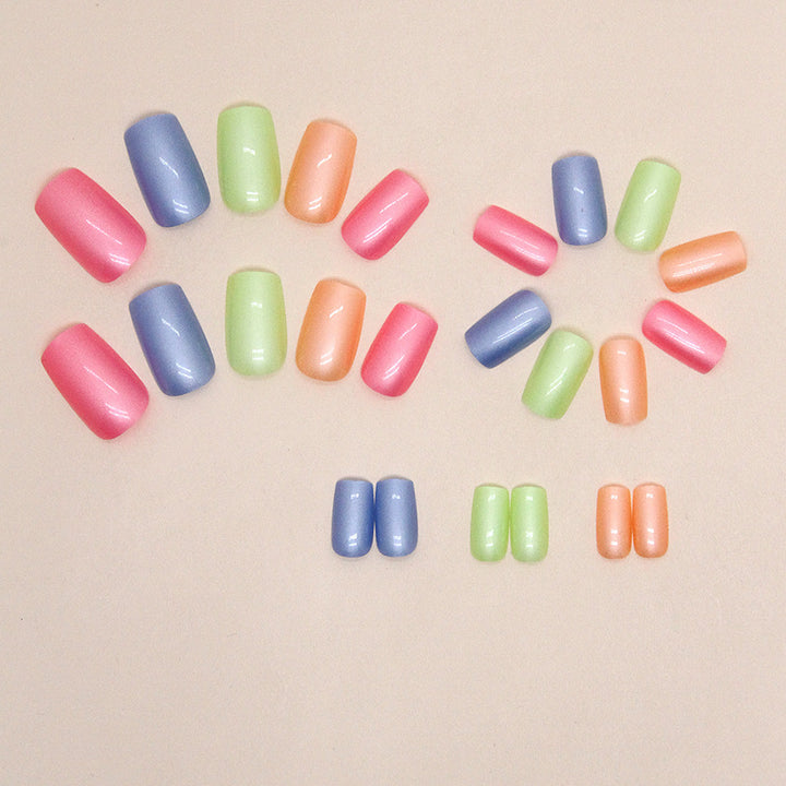 Iridescent Metallic Press-On Nail Set Kalsten