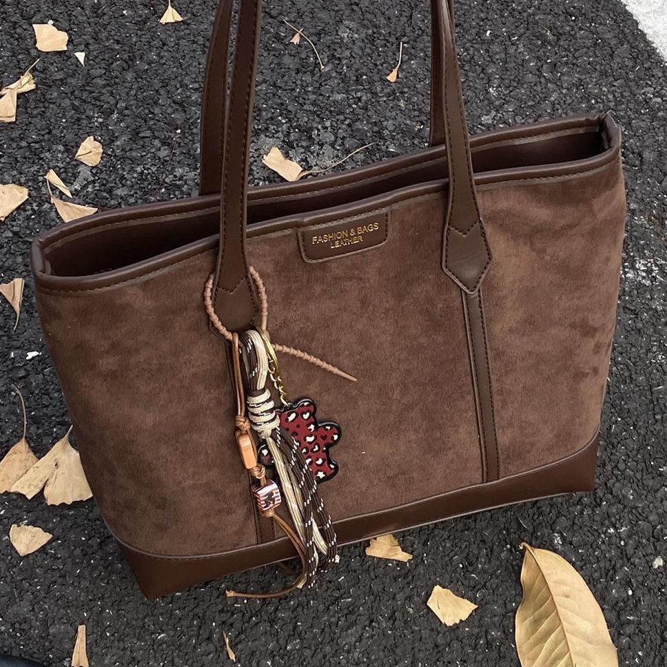 Spacious Suede Tote Bag Kalsten