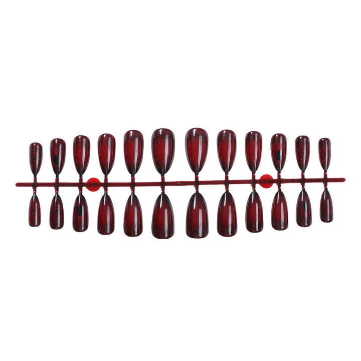 Artificial nail set with elegant and deep red shades Kalsten