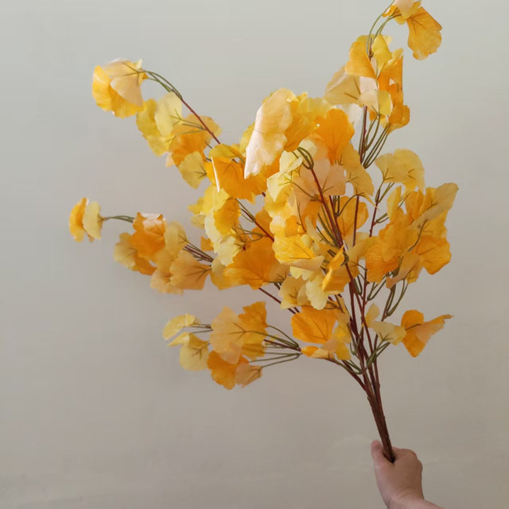 Lifelike Ginkgo Leaf Decorative Stem