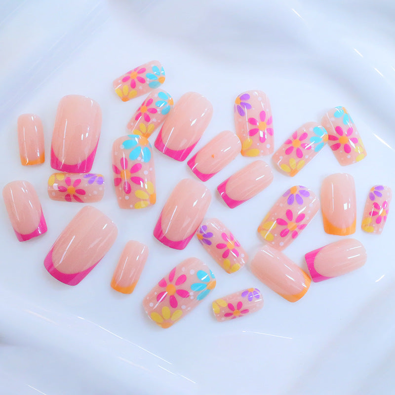 Creative Floral Acrylic Nail Design Kalsten