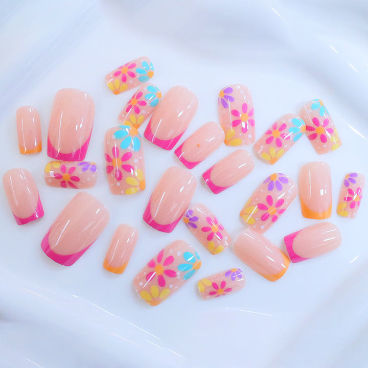 Creative Floral Acrylic Nail Design Kalsten