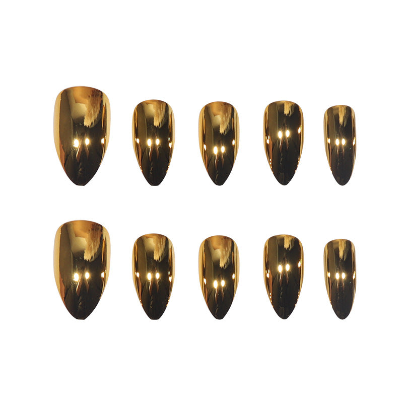 Metallic Stiletto Nail Enhancements Kalsten