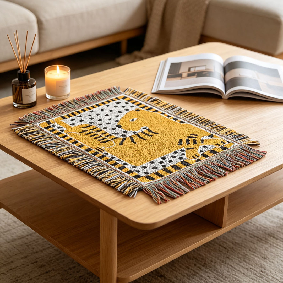 Artistic Animal-Themed Throw Blanket