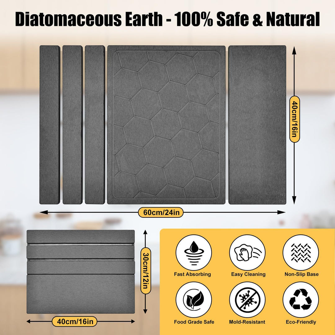 Honeycomb Design Kitchen Mat Set