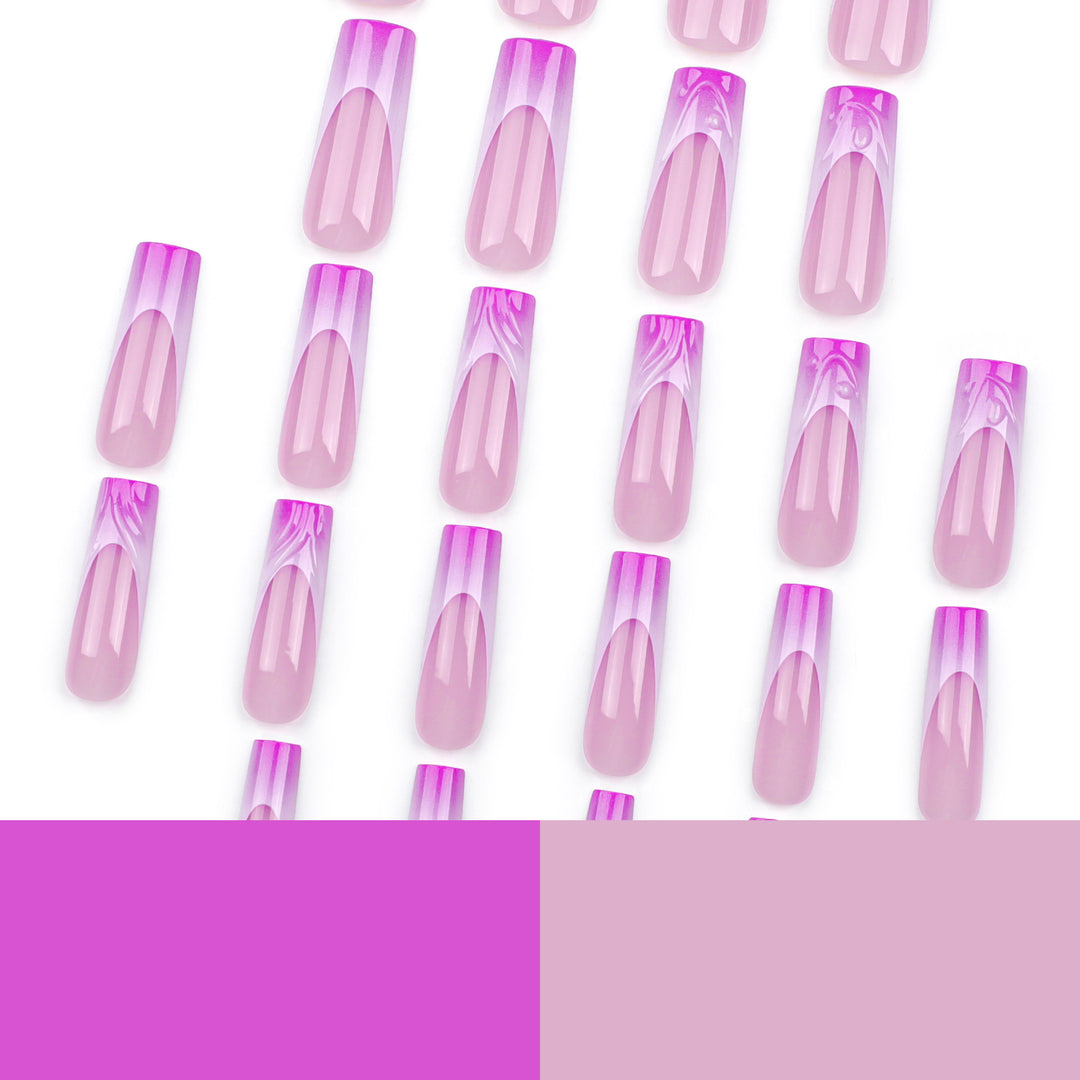 Elegant and artistic nail extensions with floral ombre design Kalsten