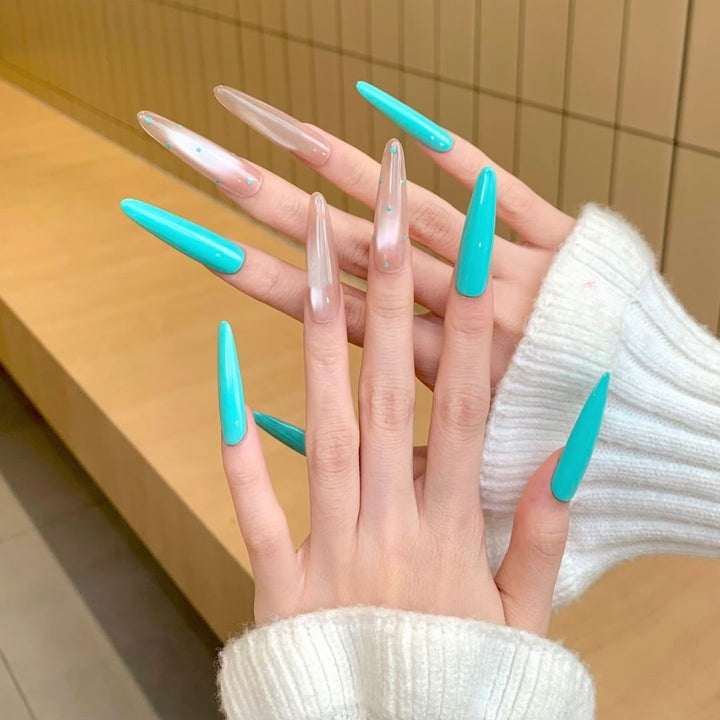 Artistic Long Stiletto Nail Enhancements Kalsten