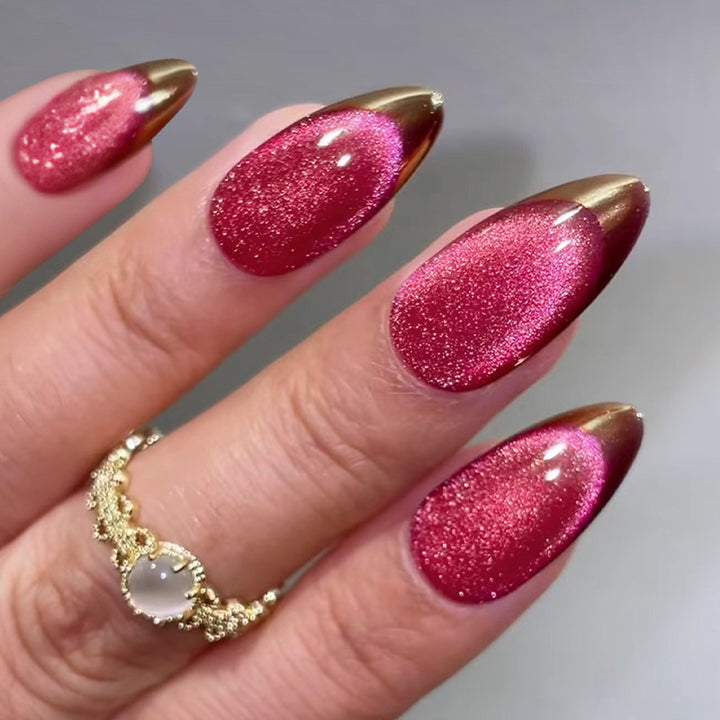 Elegant Stiletto Press-On Nail Art Set with Shimmering Gloss Finish Kalsten
