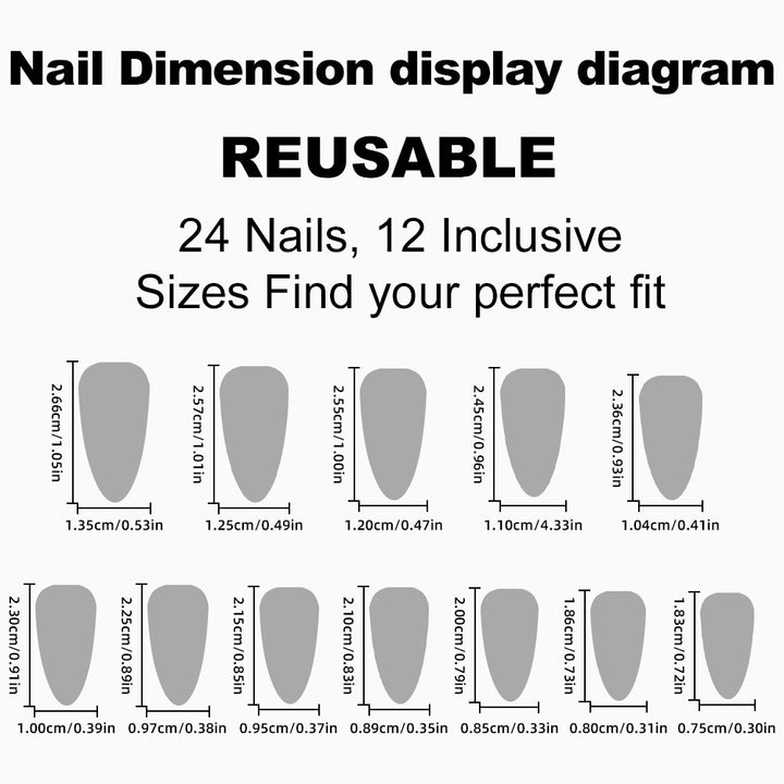 Artificial nail tips in elegant drop design Kalsten