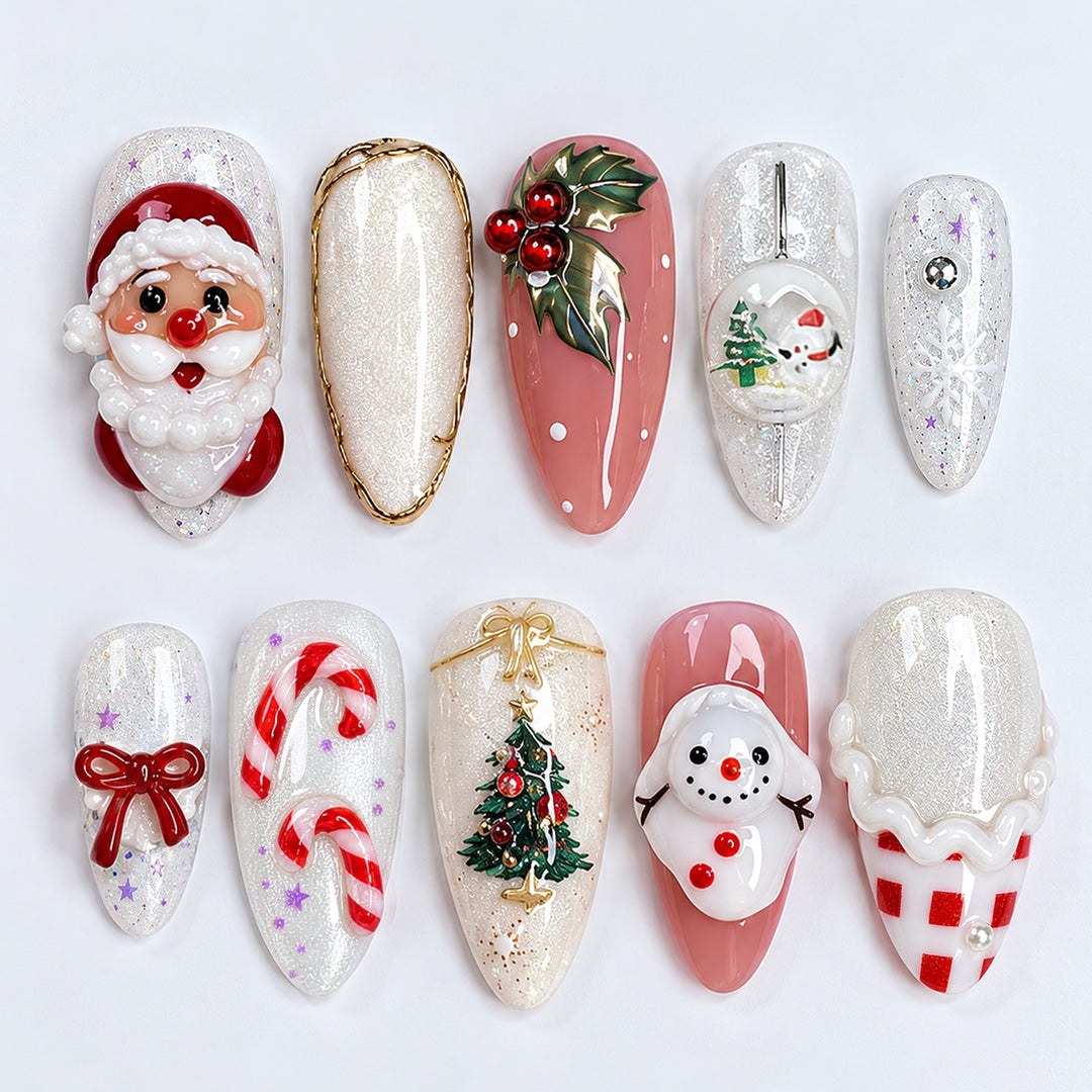 Festive motif artificial nails Kalsten