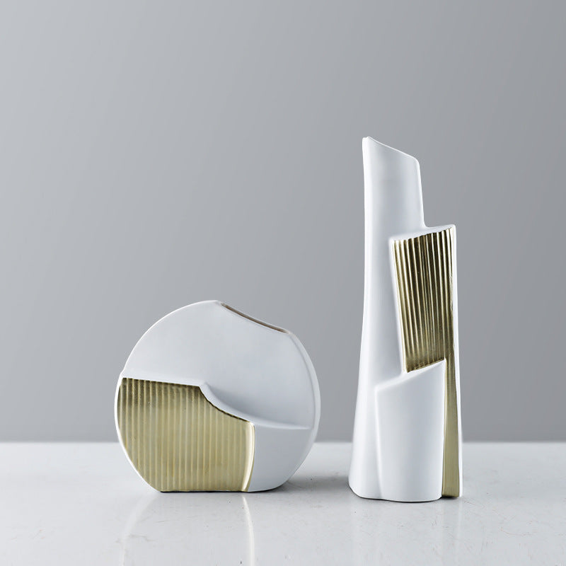 Decorative Textured Metal Vases