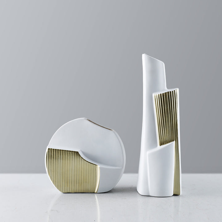 Decorative Textured Metal Vases