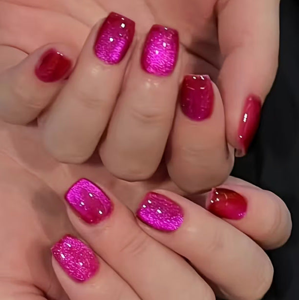Glossy Short Press-On Nail Set with Radiant Finish Kalsten