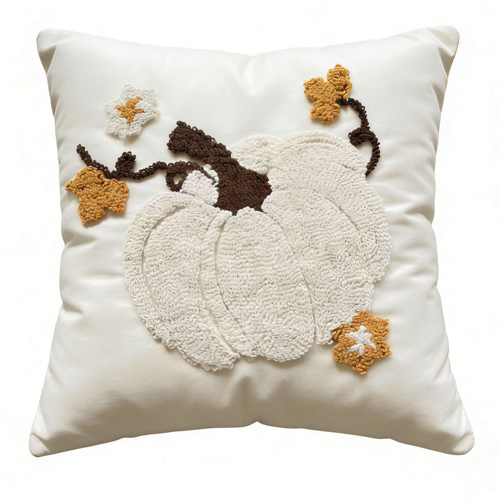 Artisan Pumpkin Embroidered Cushion