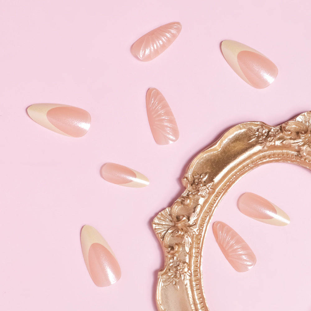 Sculpted Almond-Shaped Press-On Nail Set Kalsten