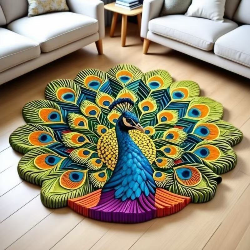 Floral Pattern Plush Area Rug