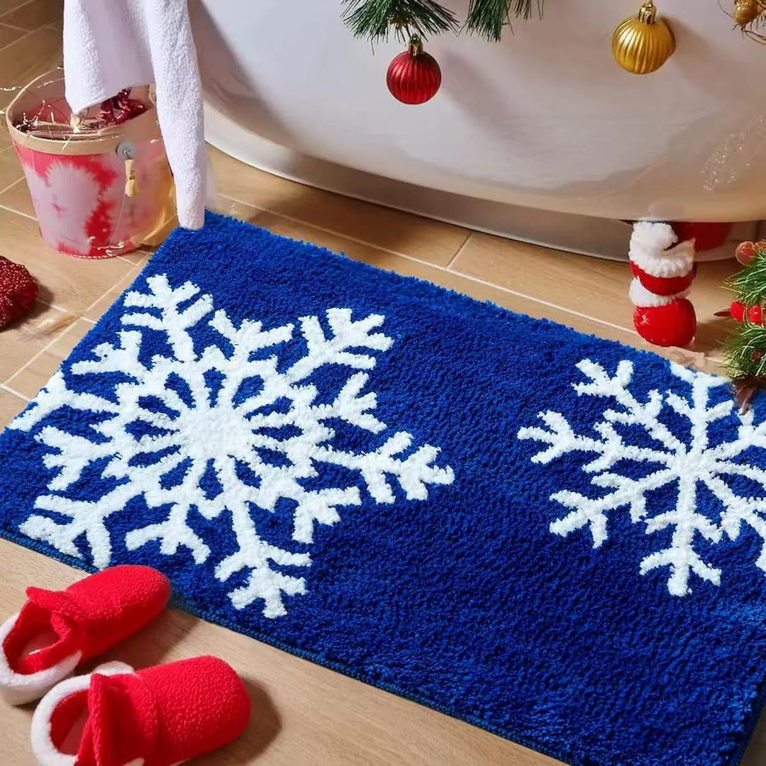 Winter-Themed Plush Bath Mat