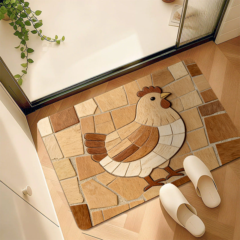 Dog-Themed Decorative Floor Mat