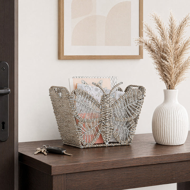Decorative storage basket with butterfly design Kalsten