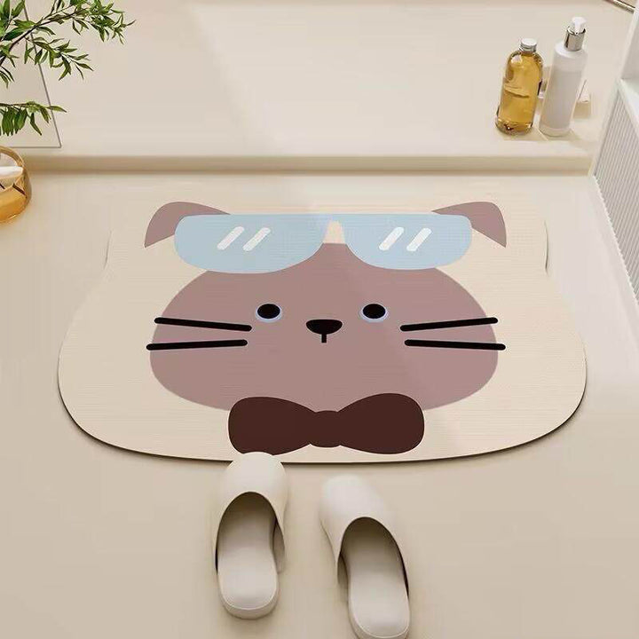 Cute Animal-Themed Bathroom Mat