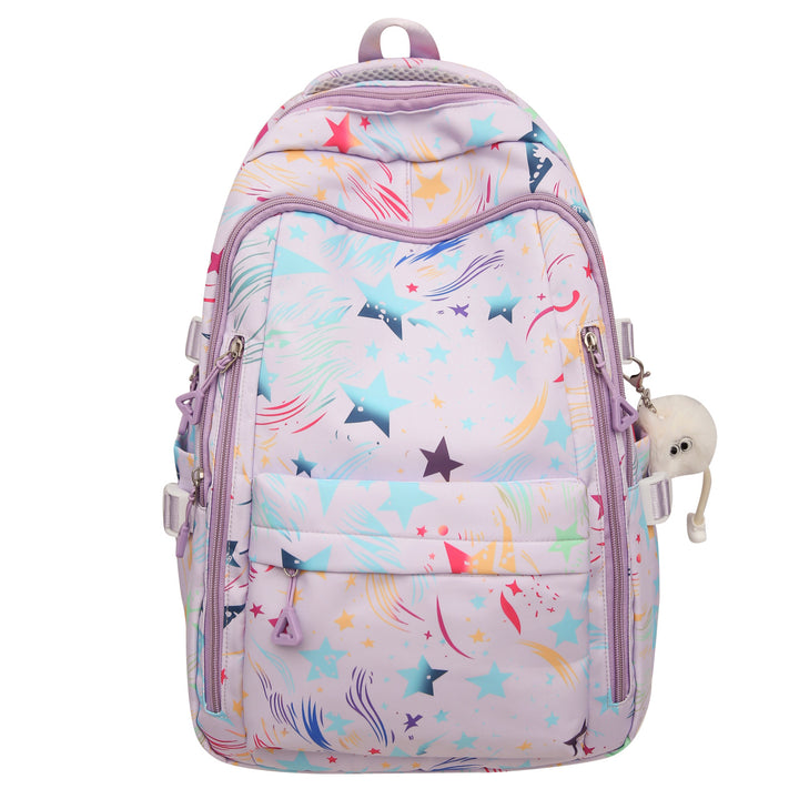 Backpack with Colorful Star Pattern and Innovative Storage Options Kalsten