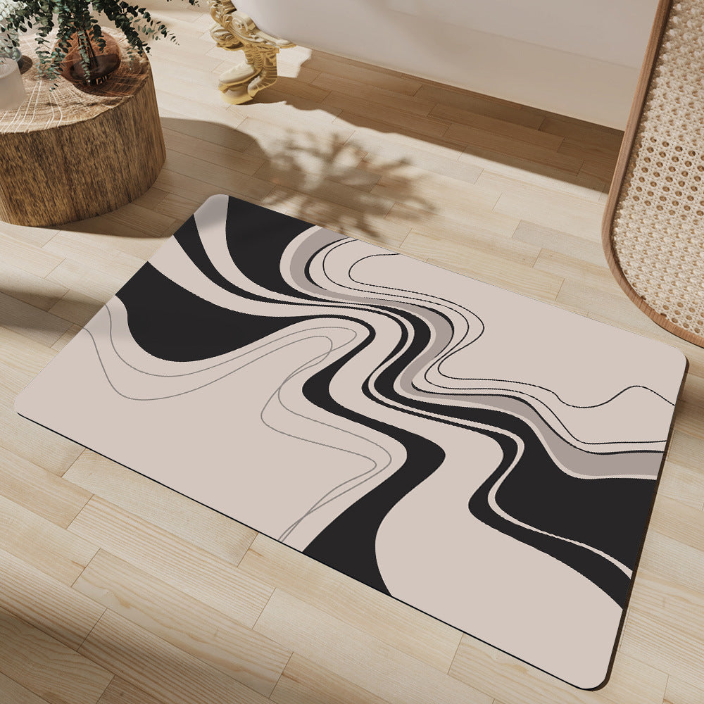 Modern Abstract Bath Mat Kalsten