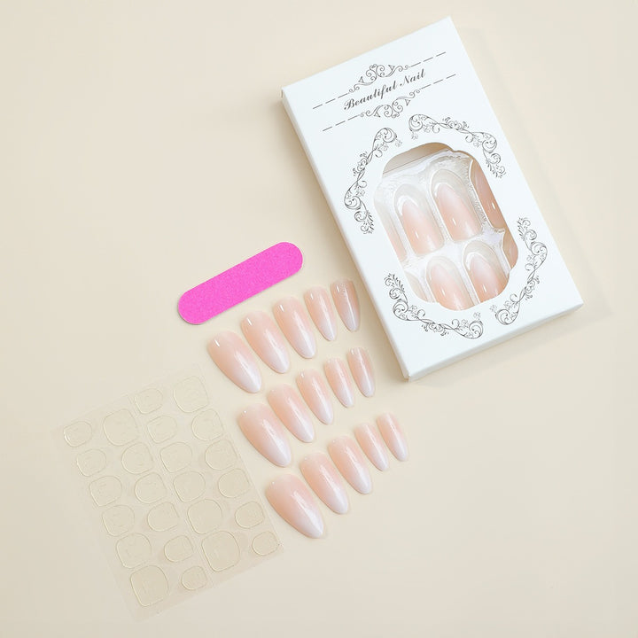 Acrylic nail set with elegant French design and high-quality accents Kalsten