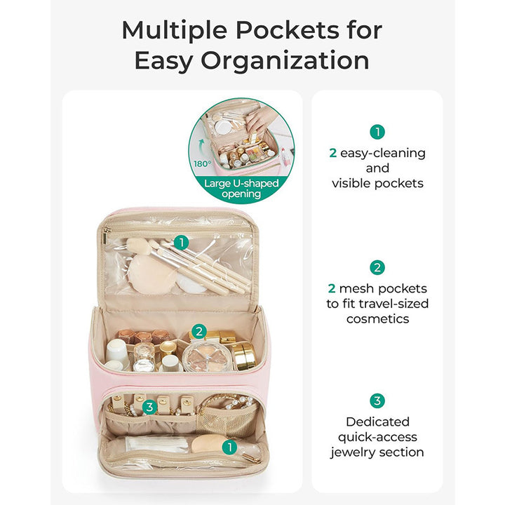 Cosmetic organizer bag with separate compartments and cosmetic compartment Kalsten