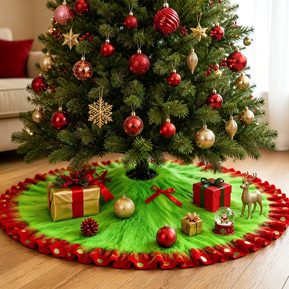 Luxury Faux Fur Christmas Tree Skirt