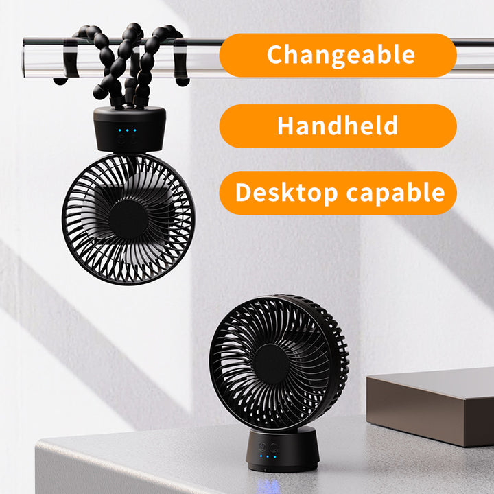 Unisex nan portable rechargeable desk fan with flexible tripod legs and quiet brushless motor Kalsten