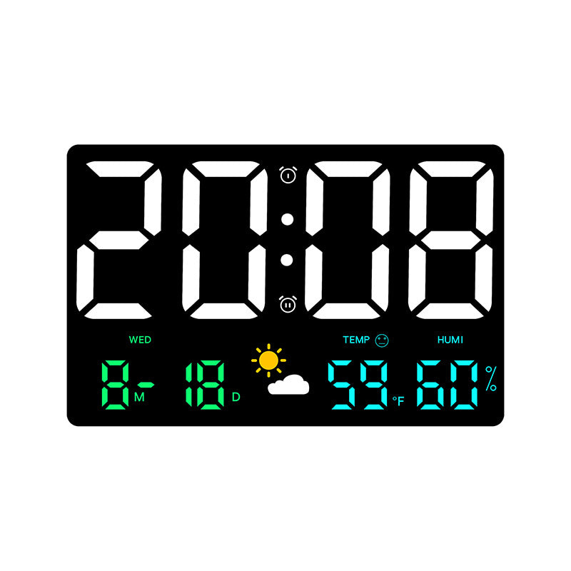 Digital wall decoration clock with temperature and humidity display Kalsten