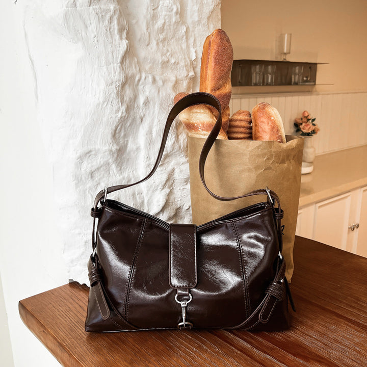 Casual Leather Shoulder Bag