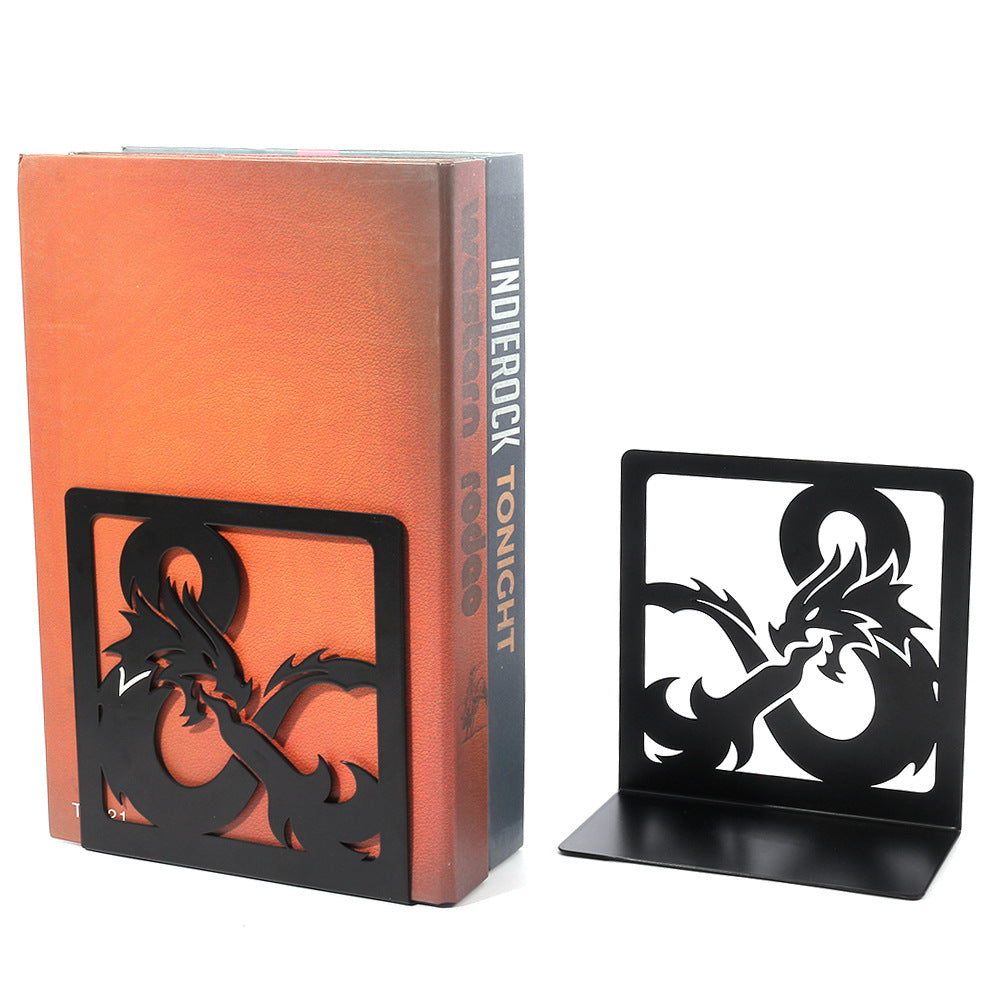 Decorative Metal Dragon Bookends