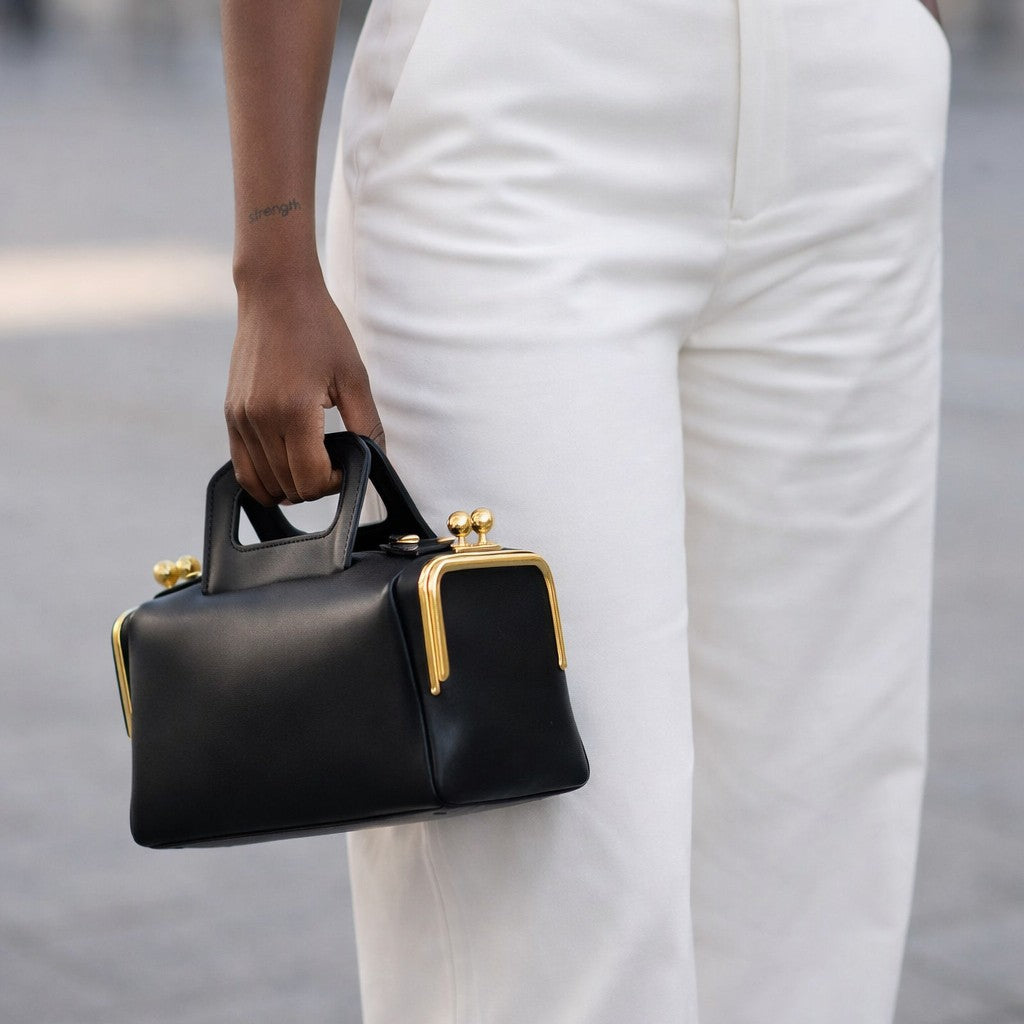 Sophisticated Crocodile Print Handheld Bag