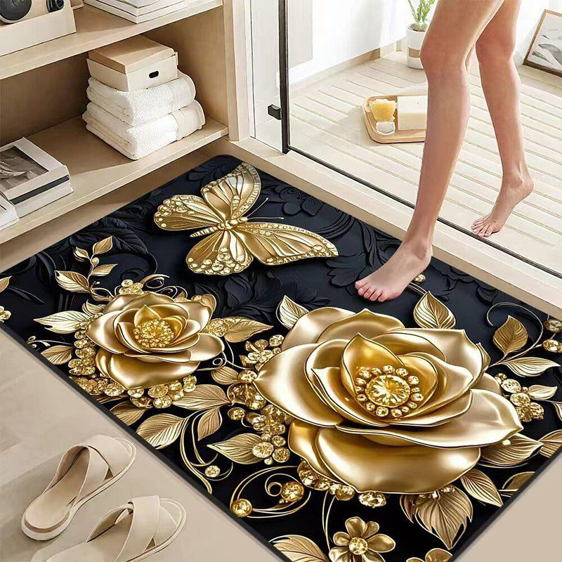 Floral Embellished Bath Mat Kalsten