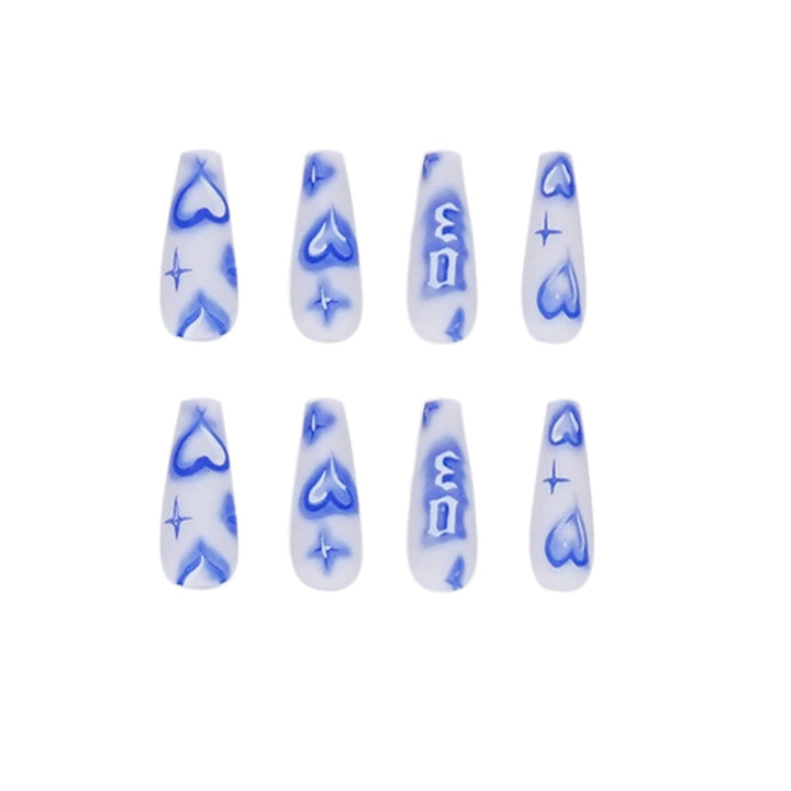 Artful Nail Extensions with heart-shaped and modern designs Kalsten